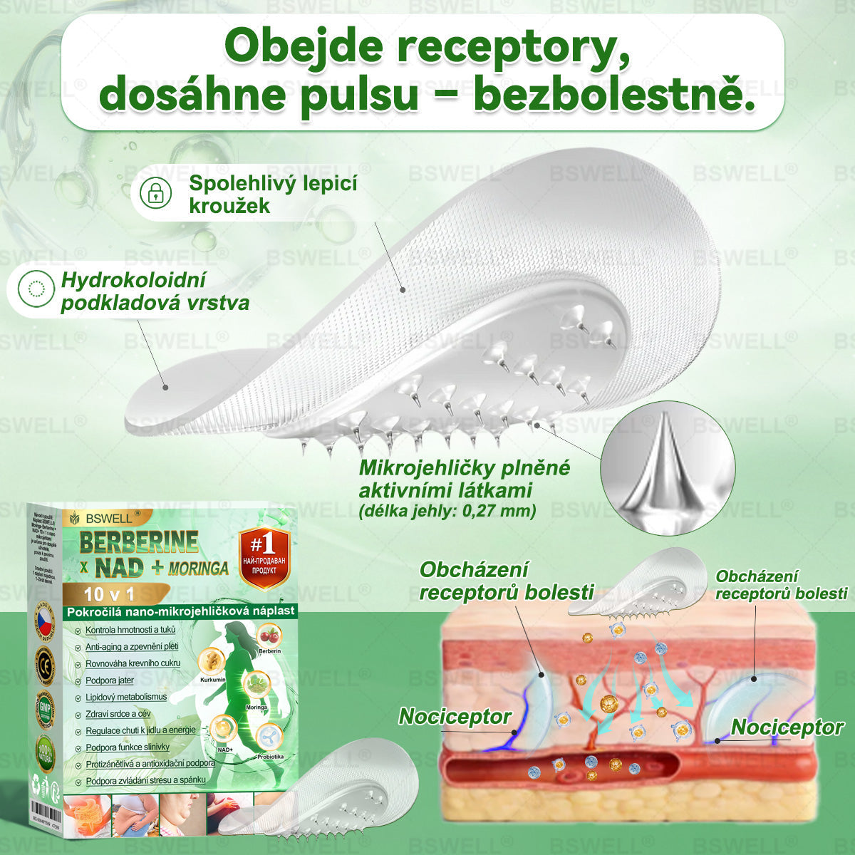 🌿🌿BSWELL® Nano mikrovpichová zeštíhlující náplast✨(Stačí použít pouze jednou denně – viditelné změny již za 28 dní) ✅Bezbolestná, dlouhotrvající, zaměřená na řešení cukrovky, obezity a kardiovaskulárních onemocnění