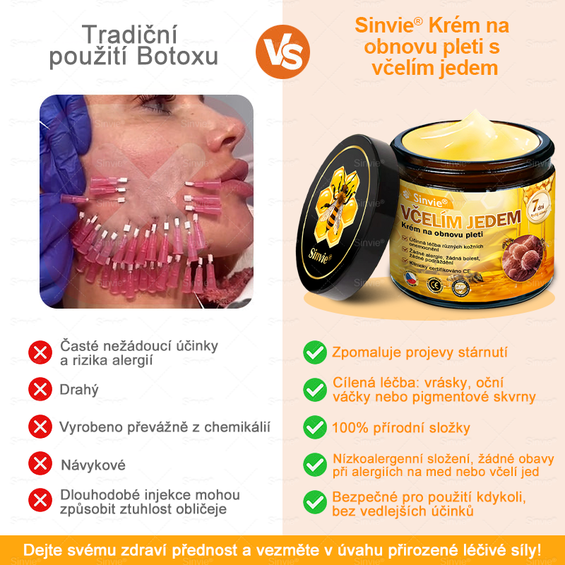 🌻 🌻Sinvie® Krém na obnovu pleti s včelím jedem 🔥 Doporučeno dermatology | Proti vráskám, pigmentovým skvrnám a ochablé pleti - 50 ml