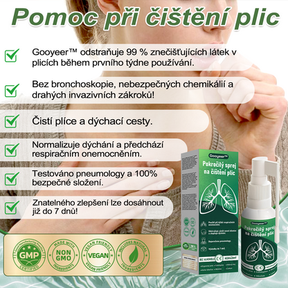 🍃𝐆𝐨𝐨𝐲𝐞𝐞𝐫™ Pokročilý sprej na čištění plic -🧑‍⚕️ Podporuje zdraví plic, průdušek a dutin, napomáhá zdraví dýchacího systému a usnadňuje dýchání.