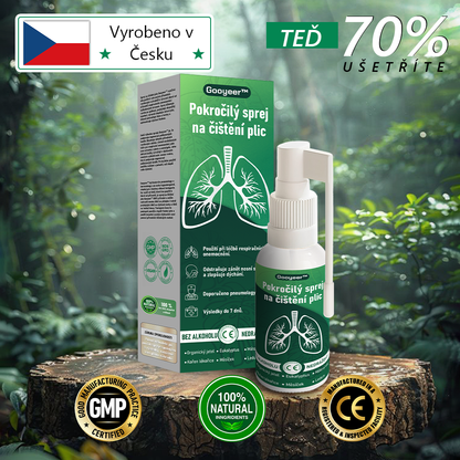 🍃𝐆𝐨𝐨𝐲𝐞𝐞𝐫™ Pokročilý sprej na čištění plic -🧑‍⚕️ Podporuje zdraví plic, průdušek a dutin, napomáhá zdraví dýchacího systému a usnadňuje dýchání.